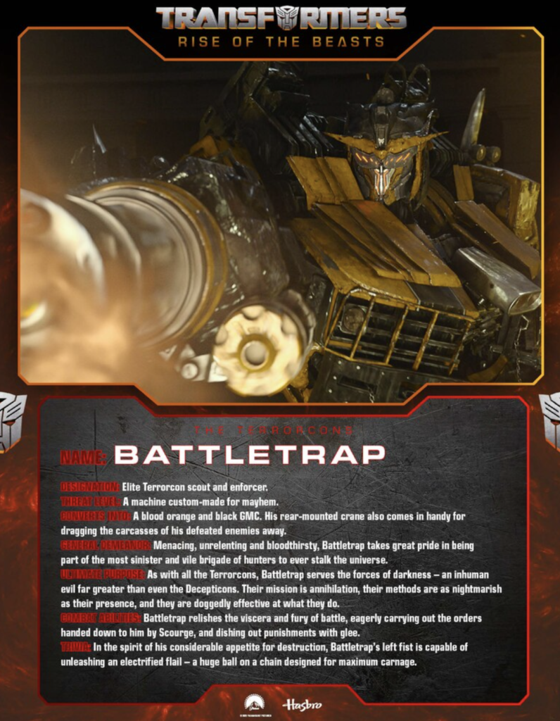 Transformers Fictional Biography